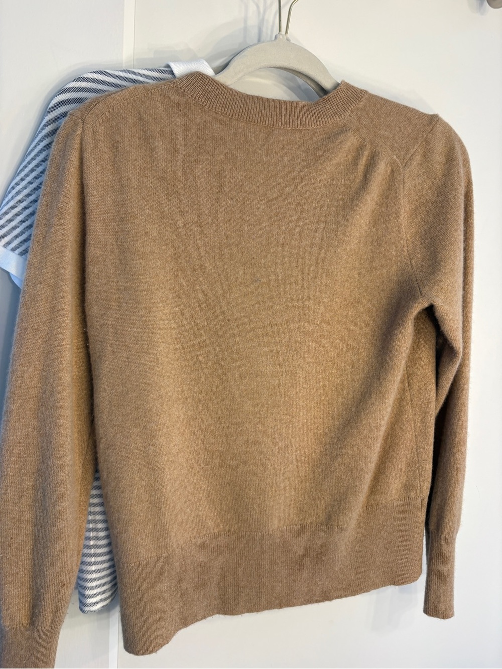 J. Crew Women's Camel Crewneck Cashmere Sweater - Picture 3 of 3
